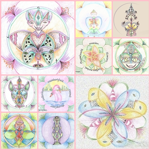Mandalas getekend door Bea